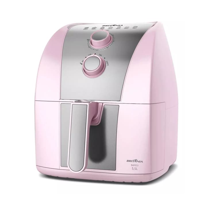Air Fryer Rosa Britânia 5,5L Sem Óleo 1500W BAFE53
