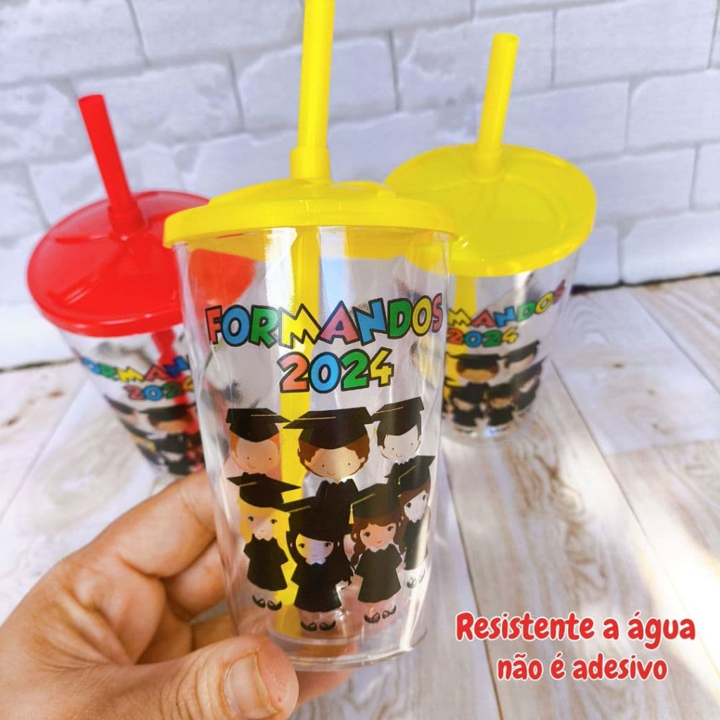 Copo Twister Transparente Personalizados Formatura- lembrancinhas de Formatura e Aniversários