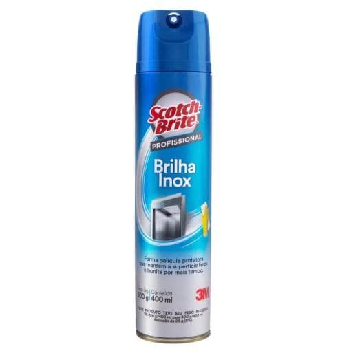 Aerógrafo Scotch-Brite Brilha Inox 400ml para limpeza profissional