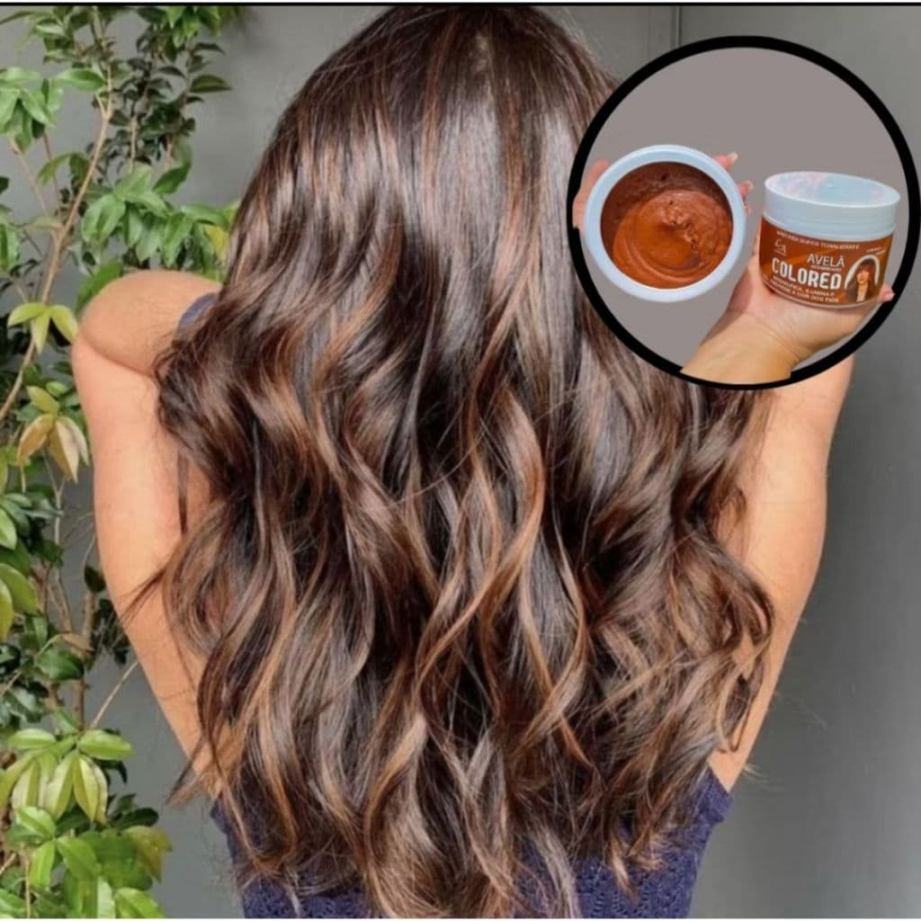 Tonalizante Tinta Avelã Acobreado Chocolate Morena Iluminada - Sem Amônia - Resultado Natural 300g