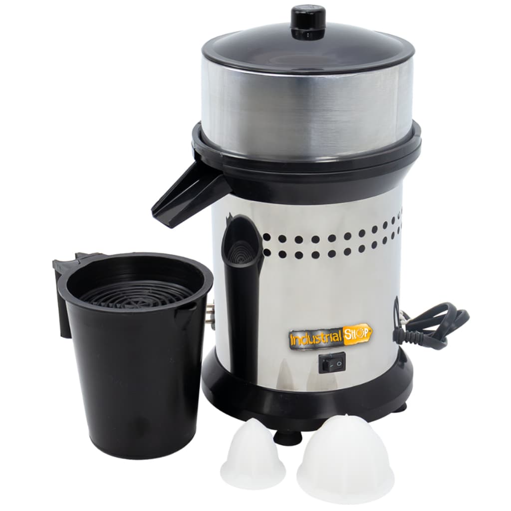 Espremedor Industrial de Laranja e Limão Inox com Recipientes