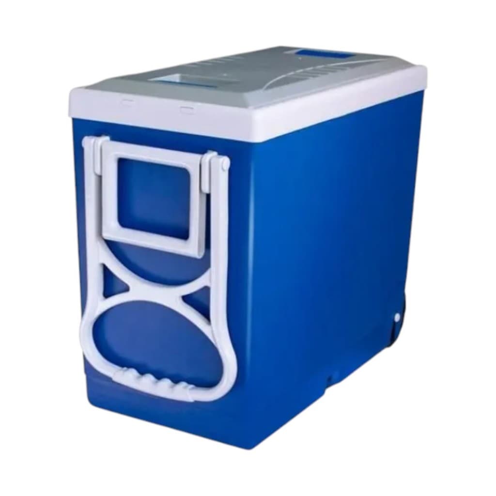Super Caixa Térmica Cooler Prático Com Rodinhas 32 Litros Azul OU Preta - Arqplast