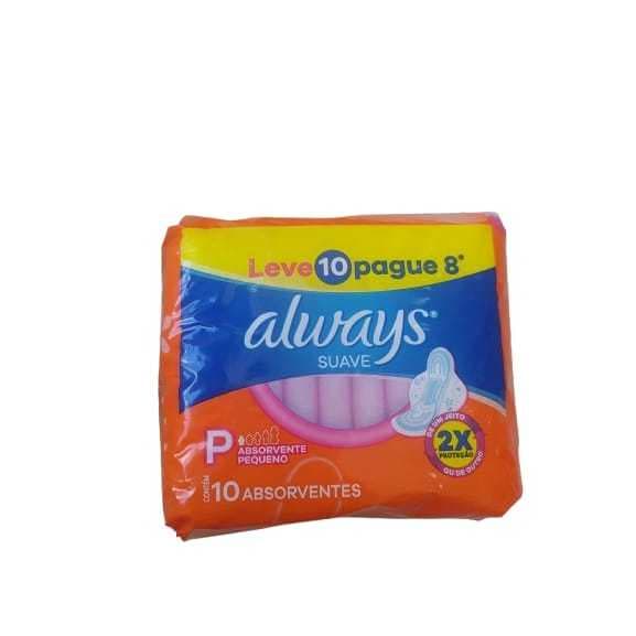 Absorvente Always Suave P Com Abas 10 Unidades Always