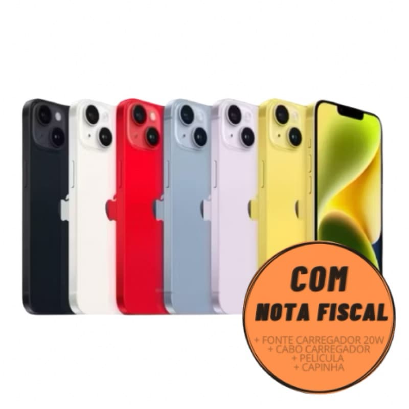 Celular iPhone 14 Plus (128GB) (256GB) 100% Original Apple Seminovo Vitrine Bateria 85% a 100% NF