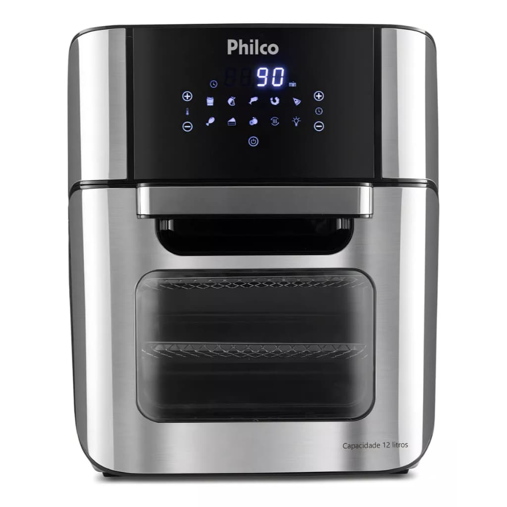 Fritadeira Elérica Air Fryer Oven Philco Pfr2200 12 Litros 4 Em 1 1800w Cor Preta 110v