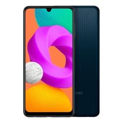 Samsung Galaxy M22 Preto 128GB, smartphone com tela colorida e formas geométricas