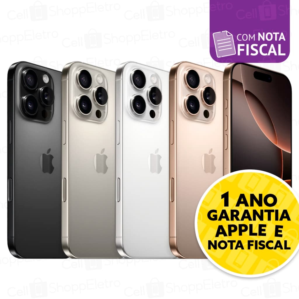 Celular iPhone 16 Pro Max 512gb 5g Dual E-sim Lacrado Original 1 Ano de Garantia Apple