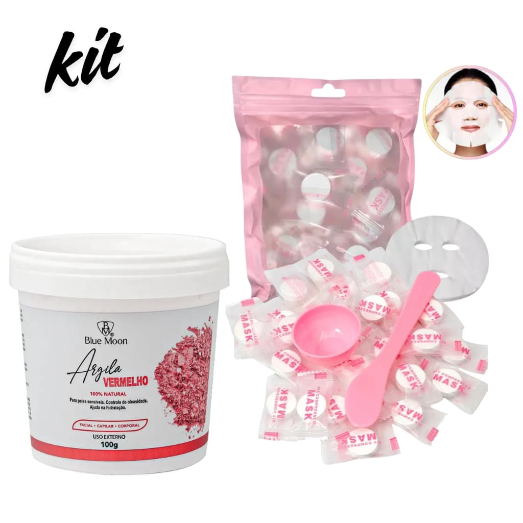 Argila facial blue moon e máscara facial, espátula, saúde, bem-estar, limpeza hidratação