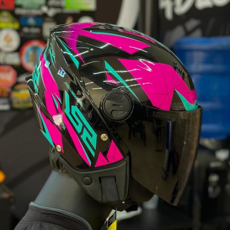 Capacete New Liberty 3 Personalizado LS2 DRAZE - ROSA
