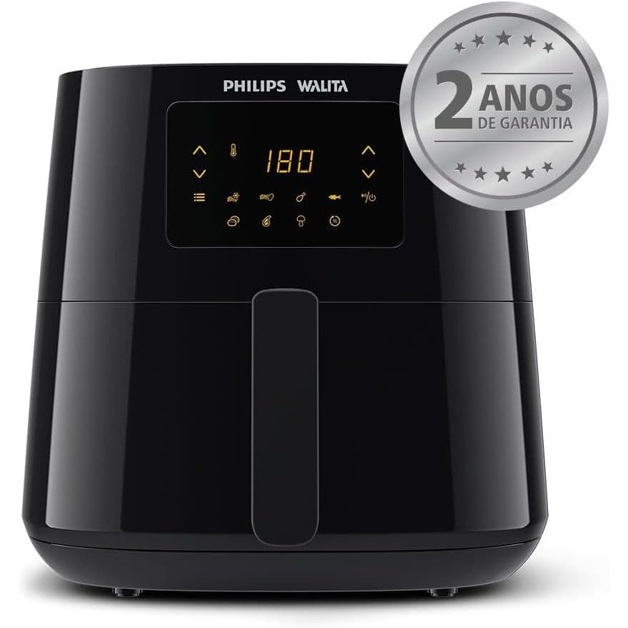 Fritadeira Air fryer Philips Walita Essential 6.2 Litros 2000W Preto RI9270/90 AirFryer Sem Óleo