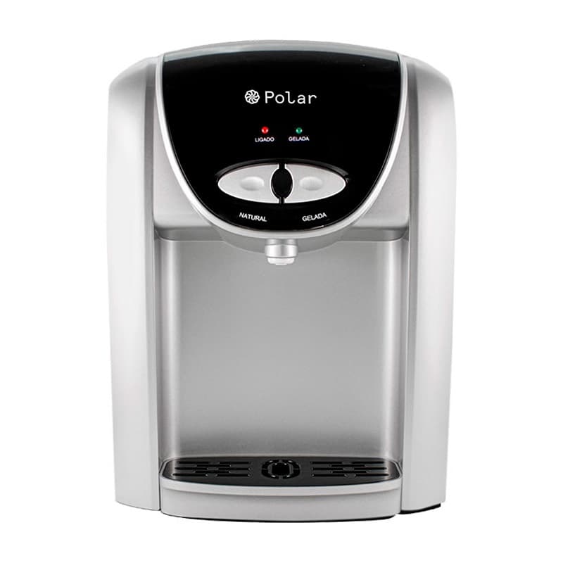 Purificador de Água Eletrônico Polar Prata - Natural e Gelada - ângulo frontal