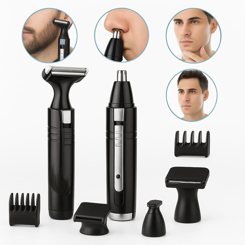 Máquina Cortar Cabelo Kemei Aparador Tirar Pelos Nariz Barba Acabamento Kemei km-6511 ou km-6512