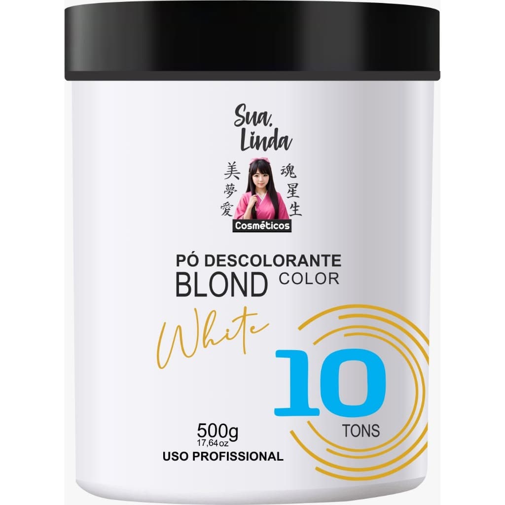 Pó Descolorante Rápido 12 Óleos Abre Até 10 Tons Sua Linda  JAPONESA- 500g