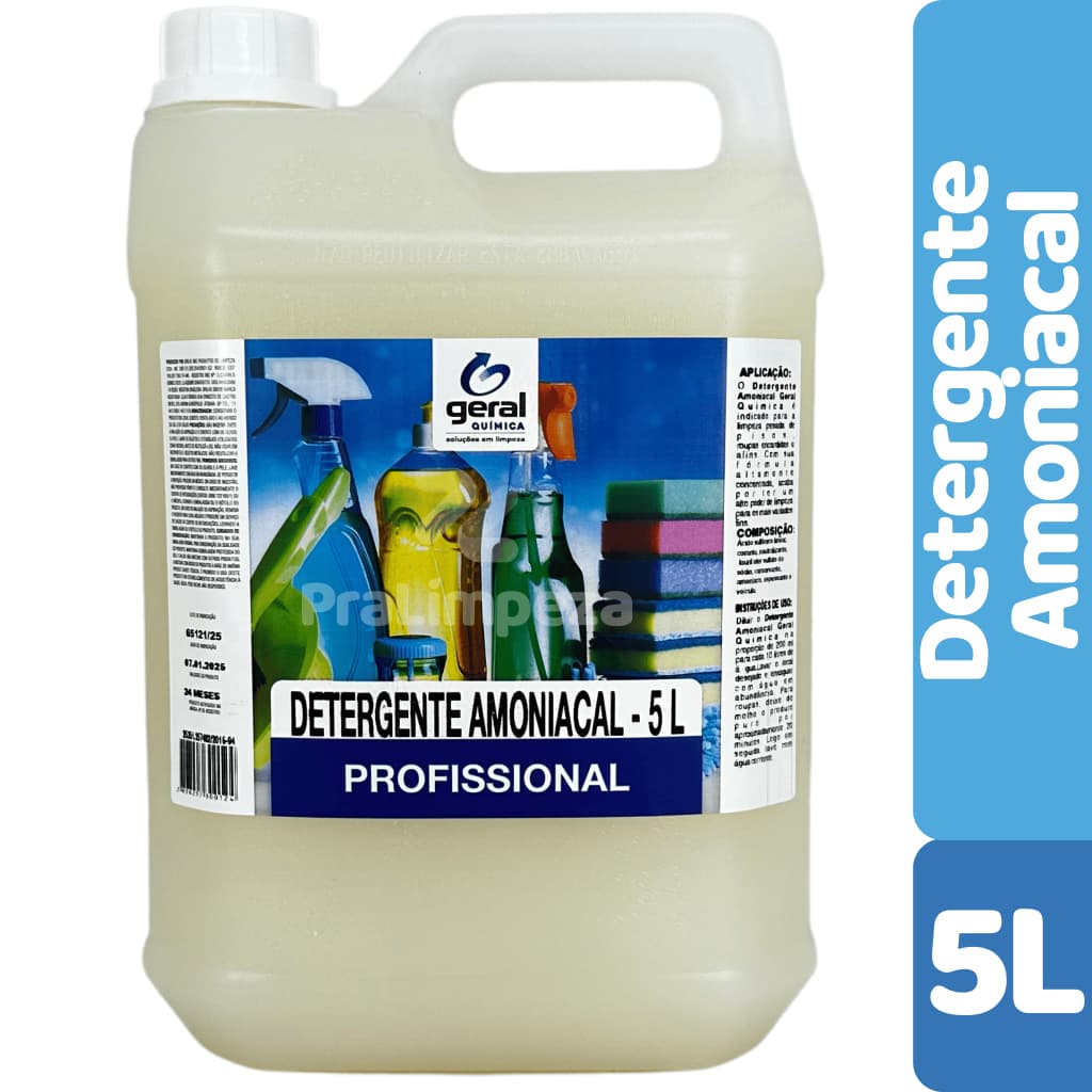 Detergente Amoniacal 5L Profissional Ajax Limpeza Pesada Cozinha Piso Gordura