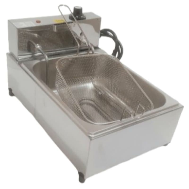 Fritadeira elétrica a Óleo 5 Litros Profissional Industrial Inox para Pastel Salgados Batata
