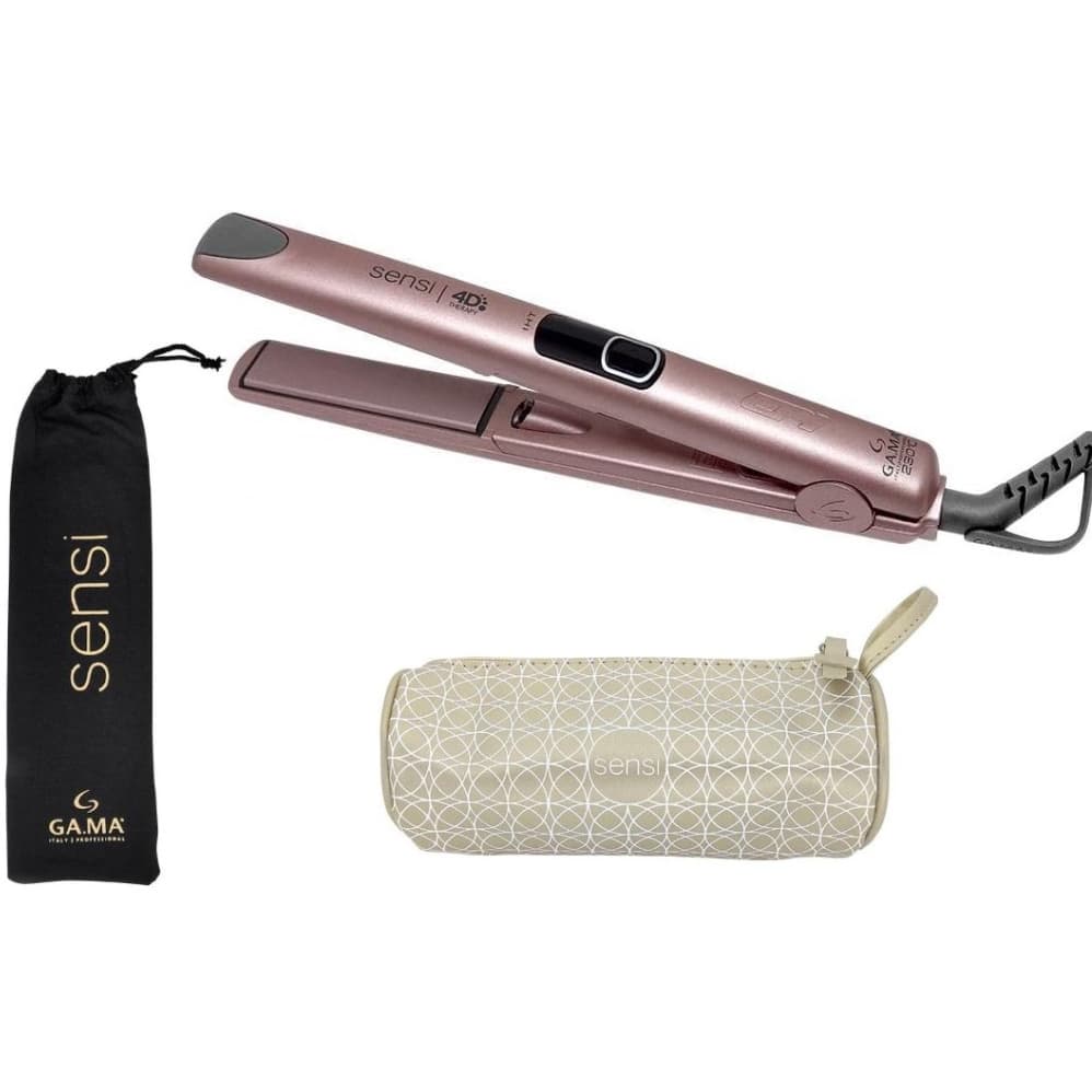 Chapinha de Cabelo Prancha Gama Sensi 4D Gold Essential Oils Bivolt Rose