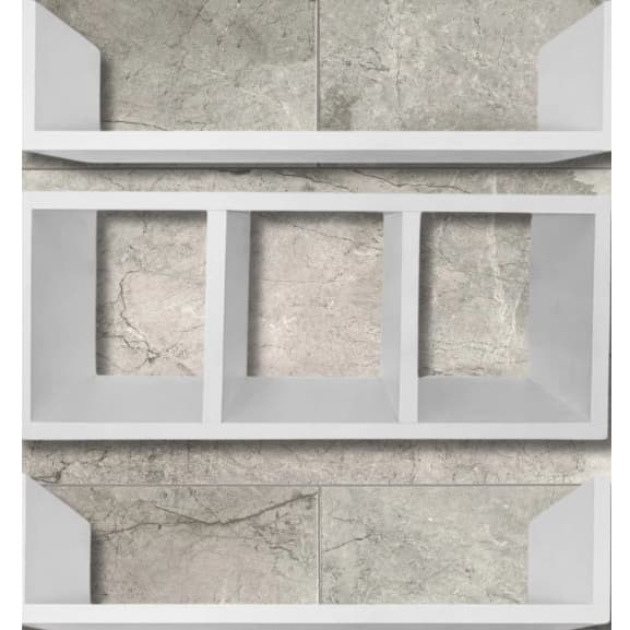 Kit Nicho em MDF ideal para decoração na cor branca 1 nicho com prateleira + 2 nicho em formato de U