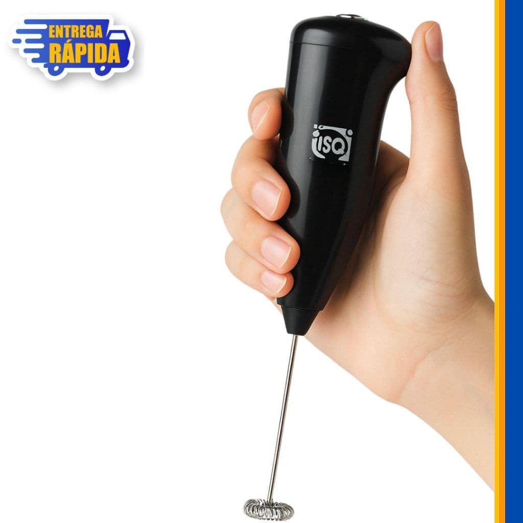 Misturador Mini Mixer Elétrico Batedor Inox Café Chá Bebidas Milk Shake Multiuso Universal