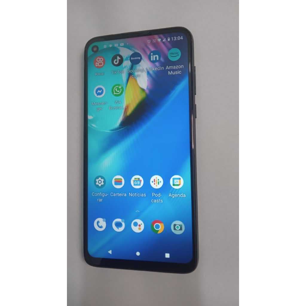 Celular Moto G7 64g 4gb de RAM com tela grande de 6,24 polegadas, biometria, frontal