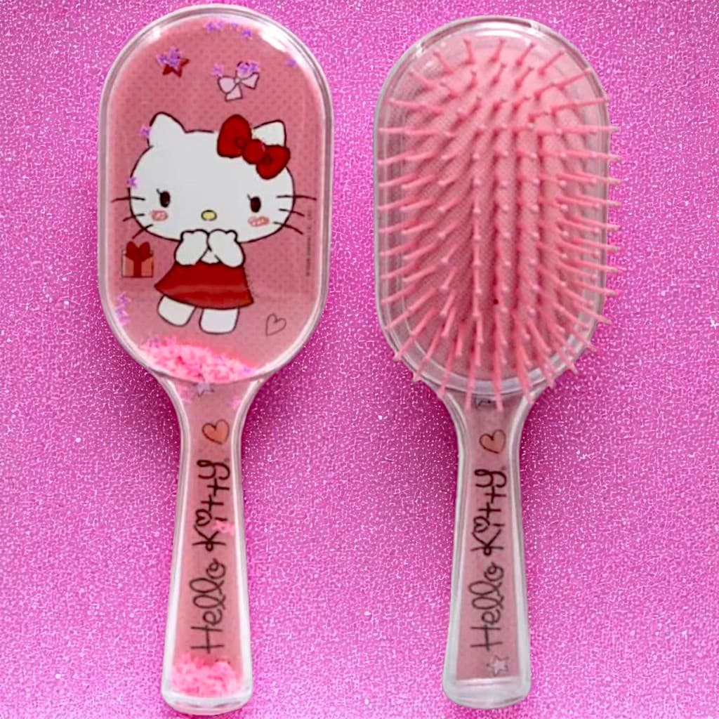 Escova Hello Kitty Pentear Desembaraçar Todos os Tipos de Cabelo Presente Decoração Portátil Fofa