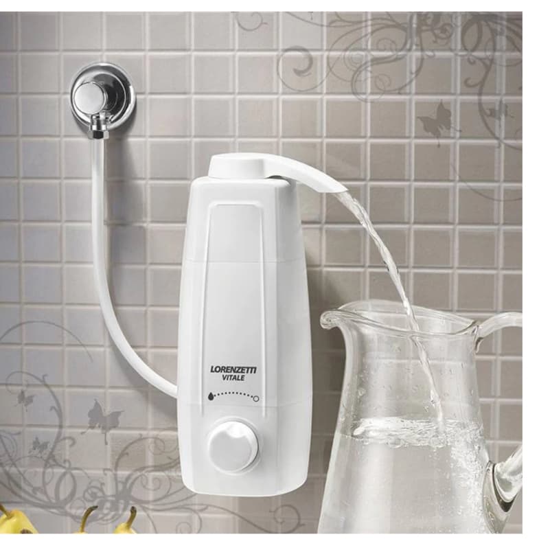 Purificador De Água Vitale Branco Bica Móvel Lorenzetti Bebedouro Filtro Para Bancada Parede Água Natural