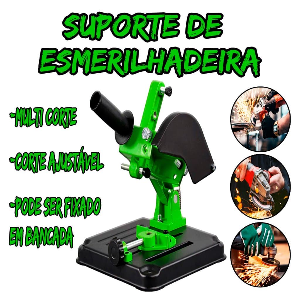 Suporte de Bancada para Esmerilhadeira Lixadeira Angular 115-125mm - Multi Corte Ajustável e Fixável em Bancada