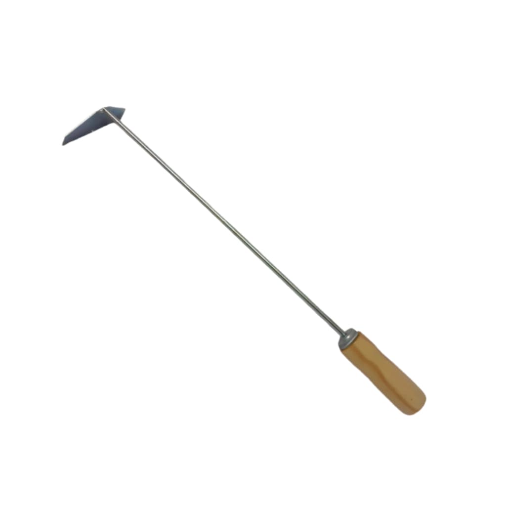 Espalhador de Carvão e Brasa Longo 44cm com Cabo de Madeira Ideal para Churrasqueira e Fogão a Lenha
