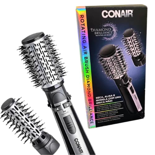 Escova Secadora Rotativa Alisadora Modeladora Conair Air Brush Diamond Brilliance (Profissional)