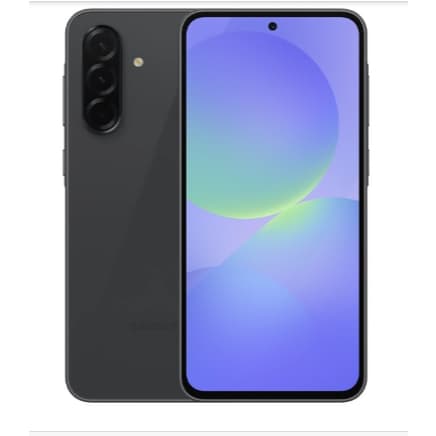 Smartphone Samsung Galaxy A36 5G em Awesome Black com câmeras traseiras e tela frontal