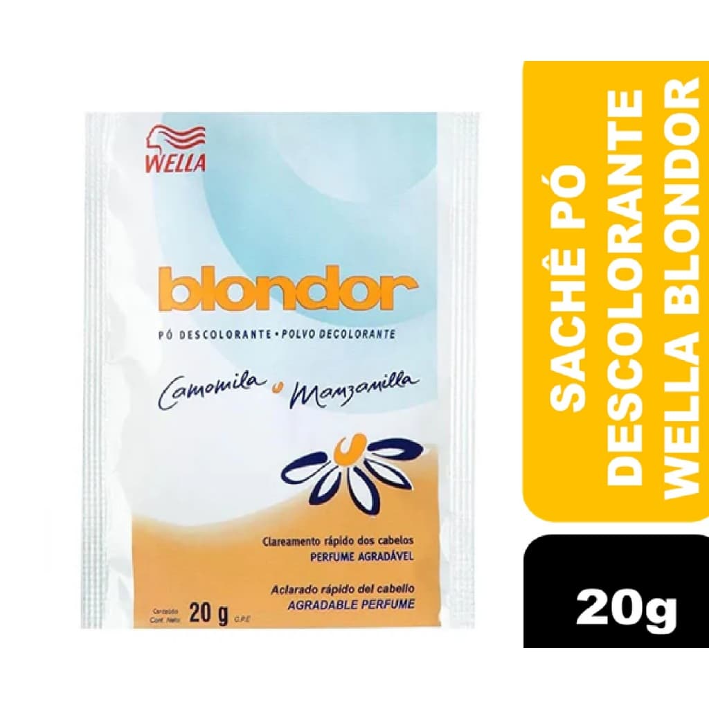 Pó Descolorante Blondor Sachê 20g Camomila - Wella