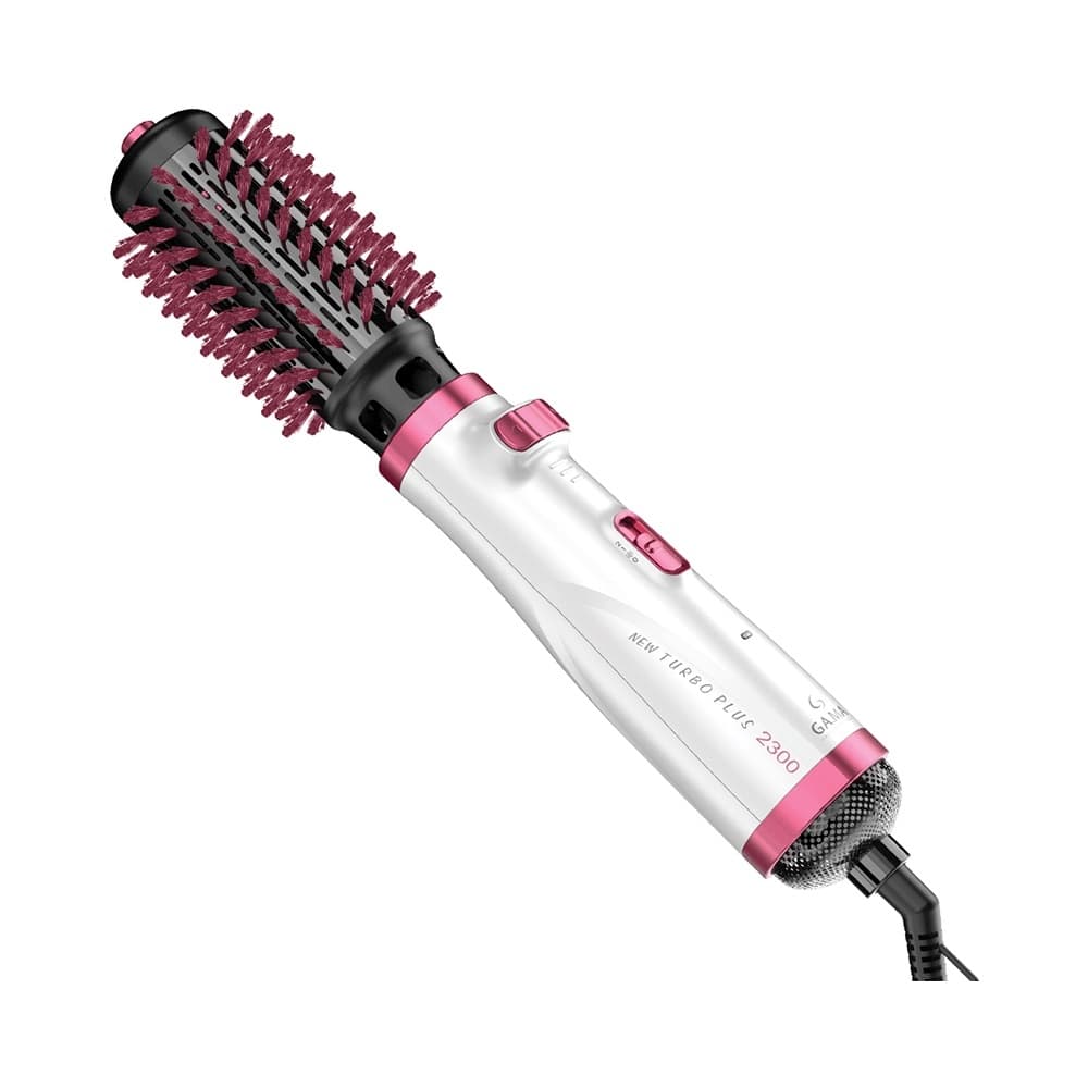 Escova Rotativa Gama New Turbo Plus 2300 - Branca e rosa 127v