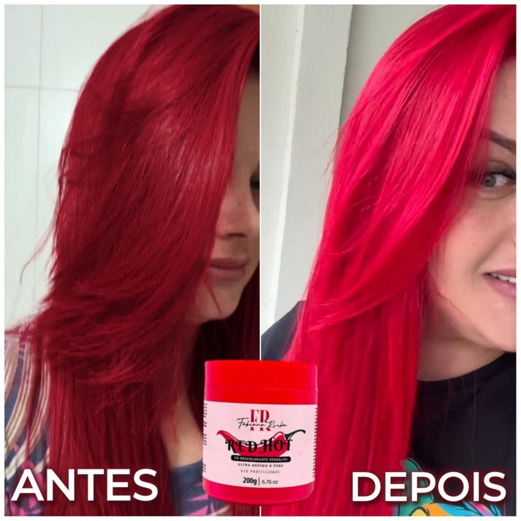 PÓ VERMELHO DESCOLORANTE PIMENTINHA - Vermelho By Fabiana Rocha