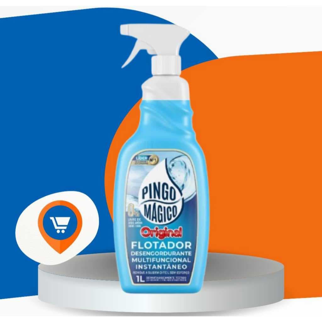 Pingo Mágico original 1L produto de limpeza pesada casa desengordurante tira mancha multiuso sujeira