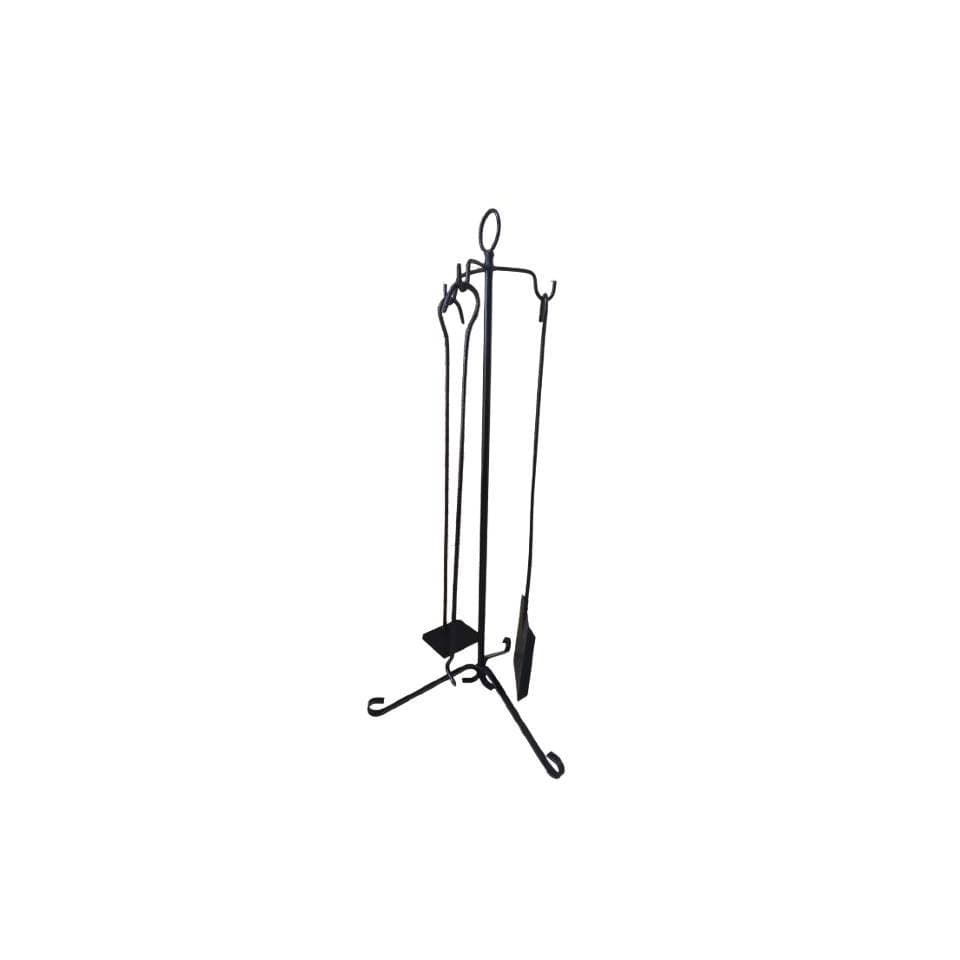 Kit de limpeza para lareira e churrasqueira com 4 peças pretas