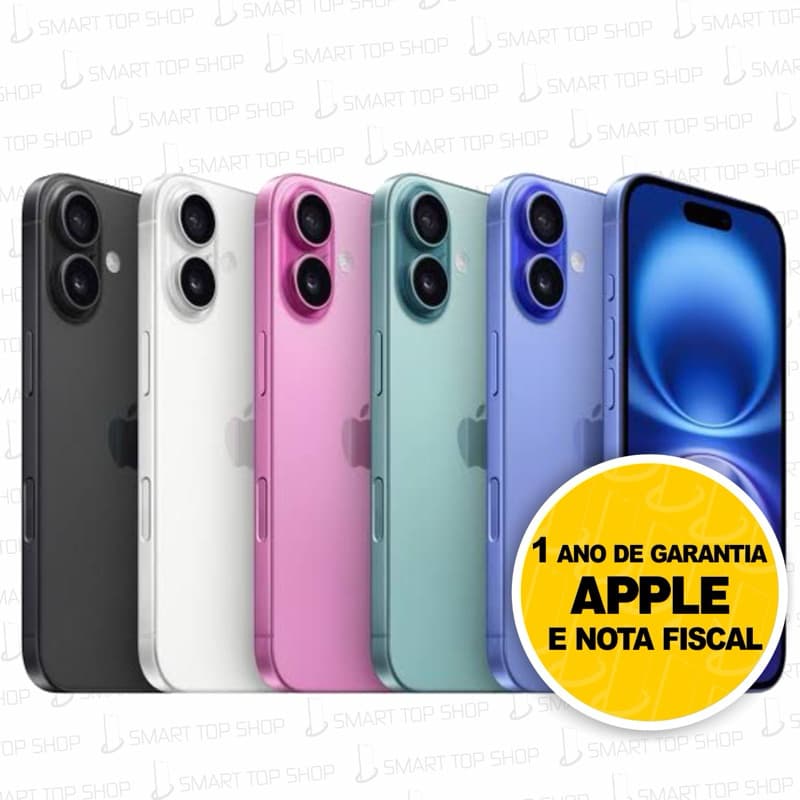 iPhone 16 128Gb - Novo Lacrado com 1 ano de Garantia Apple em várias cores
