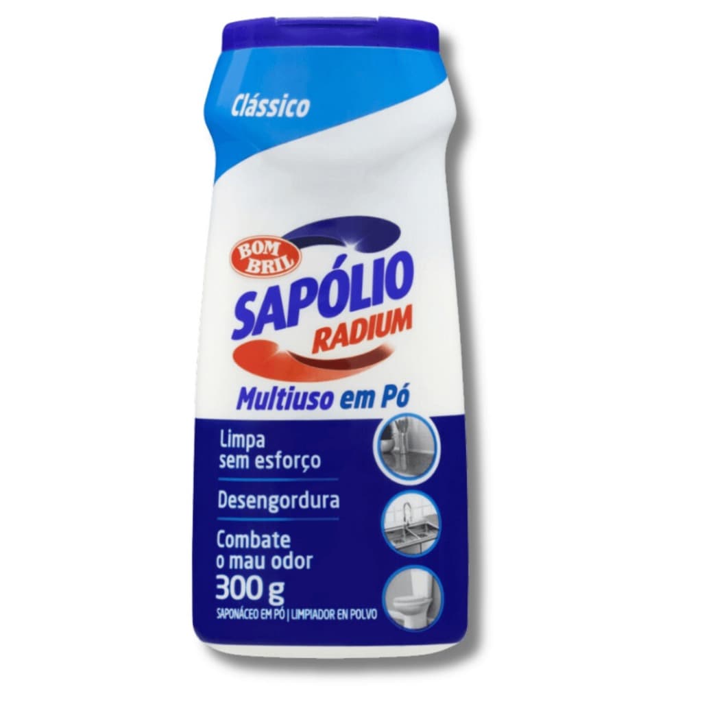 Limpador Sapólio Radium Clássico Multiuso em Pó Desengordurante Saponáceo BomBril 300g Cozinha