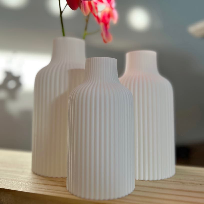 Kit Trio Vasos Decorativos para Sala | Vaso Decoração | Vizzion House 3D