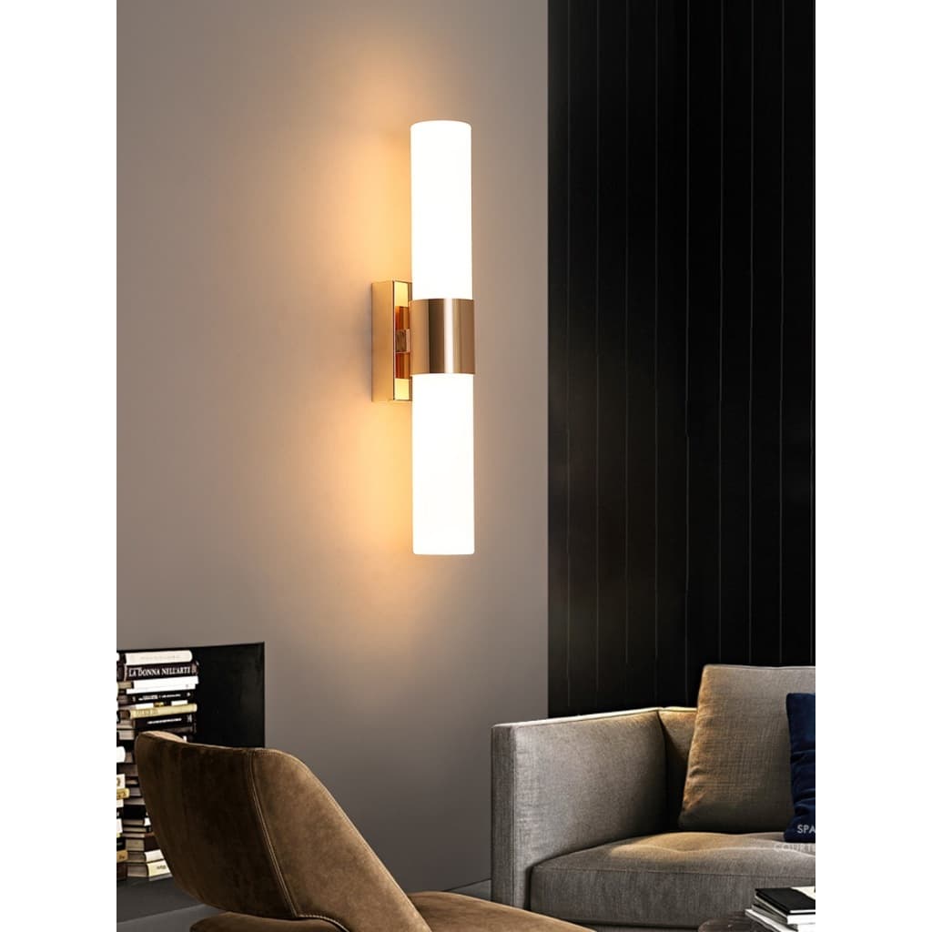 Arandela luminária moderna LED cilíndrica acrílico quarto lâmpada parede sala