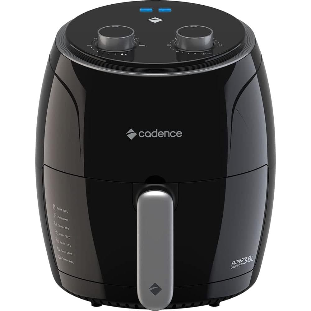 Fritadeira Air Fryer Cadence FRT410 3,8L, 1300W, Preto - 110V (NOVO)