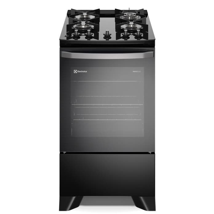 Fogão de 4 bocas Electrolux Preto com mesa de vidro, PerfectCook e Tripla Chama