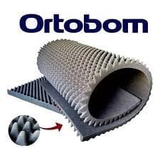 Colchão anti-escaras Ortobom com estrutura de células hexagonais cinza
