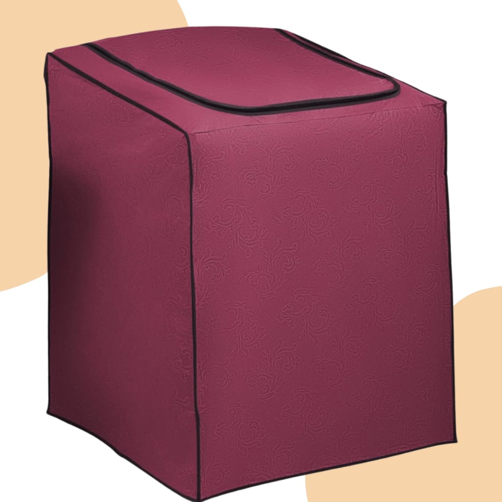 Capa impermeável vermelha para máquina de lavar roupas com zíper