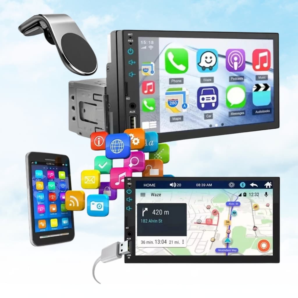 Rádio De Carro Central Multimídia Universal 1 din MP5 Video Player Bluetooth 7 Polegada Tela Sensível Ao LEY-2064