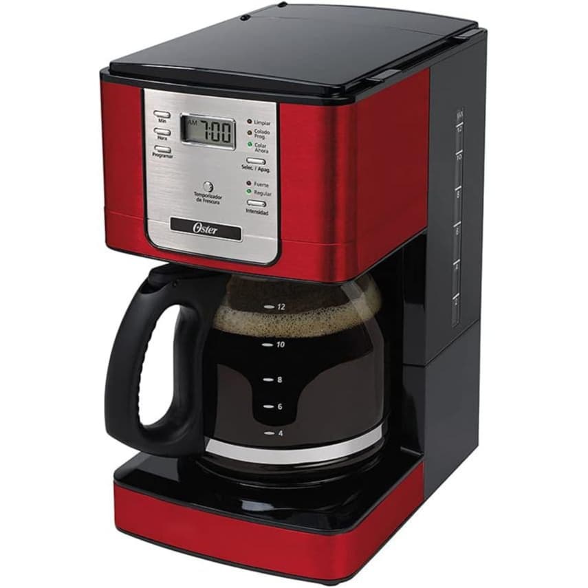 Cafeteira Elétrica Programável Oster Flavor 36 Xícaras Vermelha e Preta