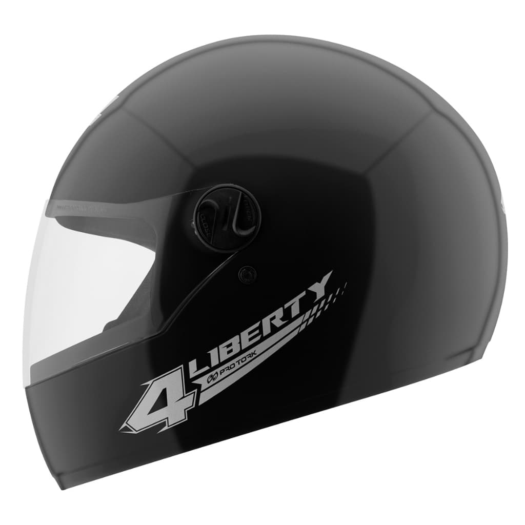 Capacete Moto Fechado Preto Pro Tork Com Viseira Injetada Transparente Casco ABS E Revestimento EPS