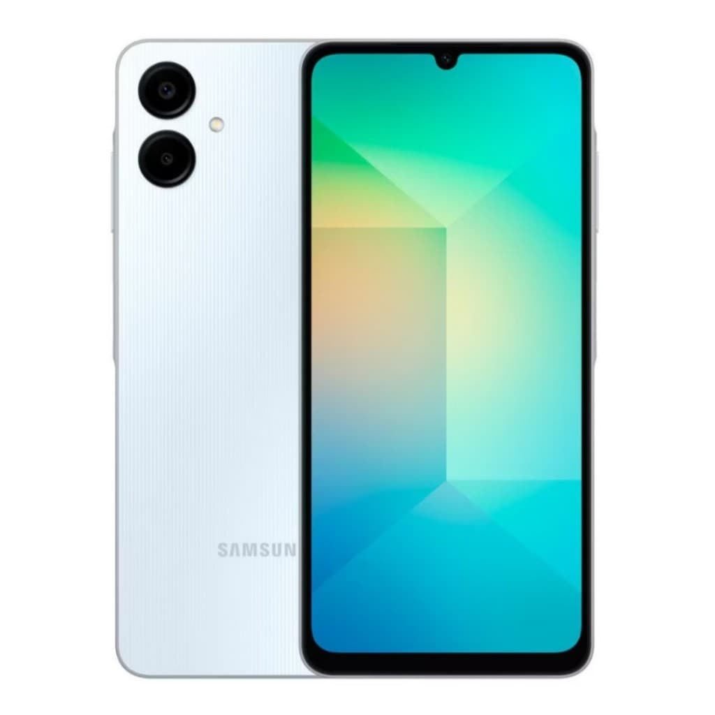 Smartphone Samsung Galaxy A06 128GB 4GB RAM 6,7 polegadas em exibição frontal, branco