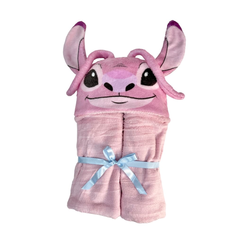 Cobertor com Capuz Stitch em Soft – 90x82 cm (Para Bebês e Crianças até 5 anos) manta com capuz stitch e angel