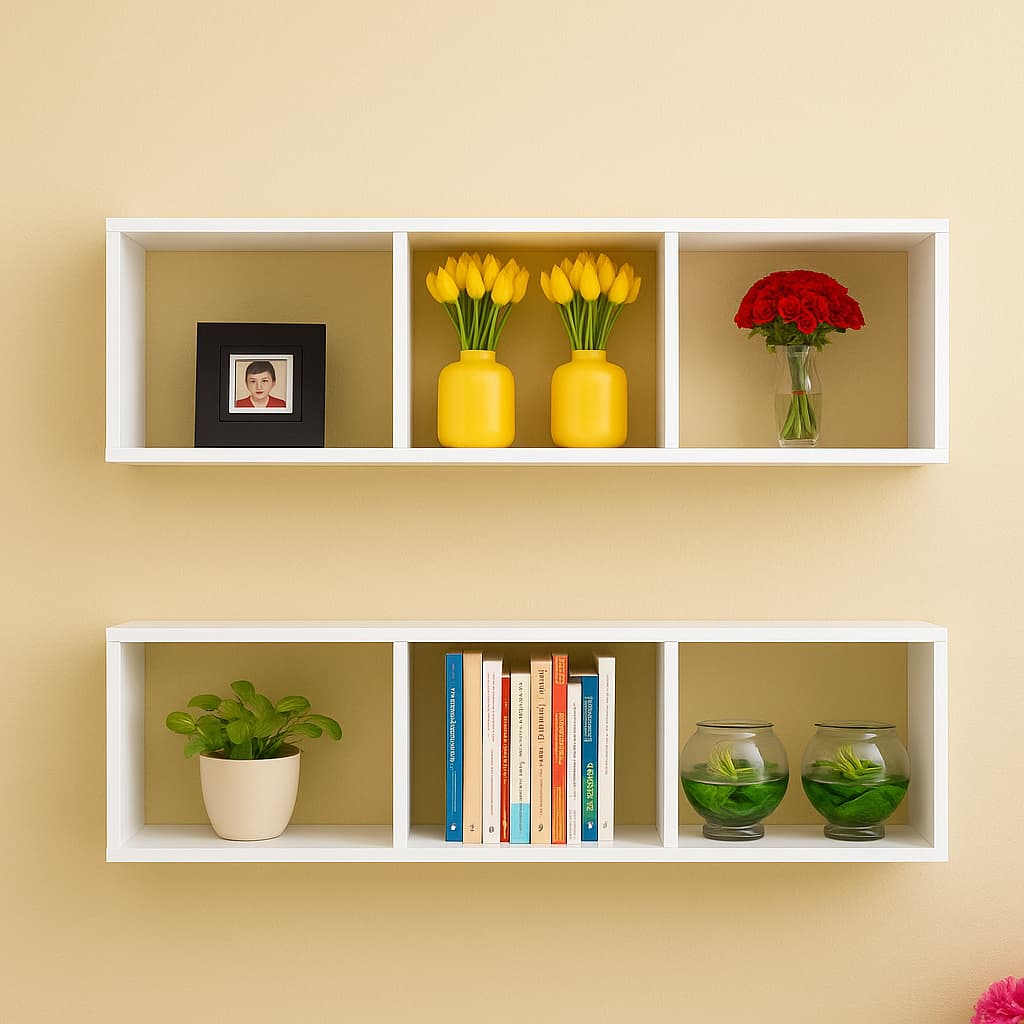 kit 2 prateleira cubo mdf decorativa ideal para sala quarto cozinha mdf 30x90x18cm sinanue