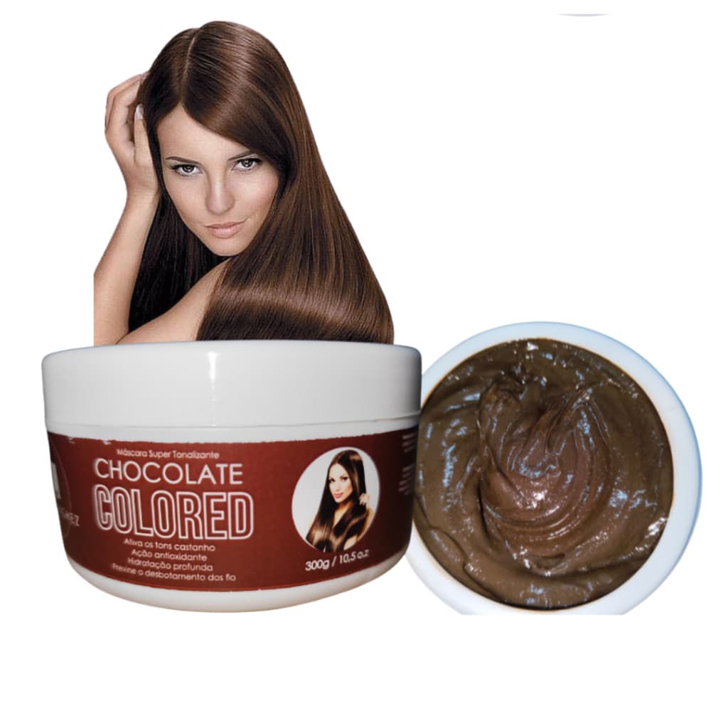 Máscara Tonalizante Chocolate Sem Amônia - Resultado 100% Natural com Hidratação Profunda