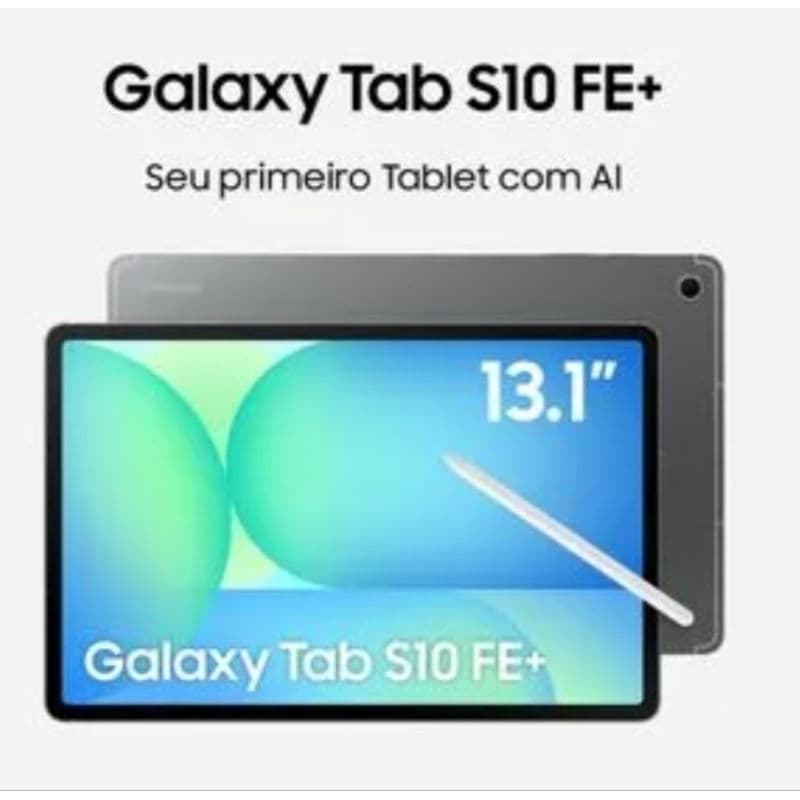 Tablet Samsung Galaxy Tab S10 FE+ WiFi, 128GB, 8GB, Tela 13.1" 90Hz, S Pen e Capa Inclusas Cinza